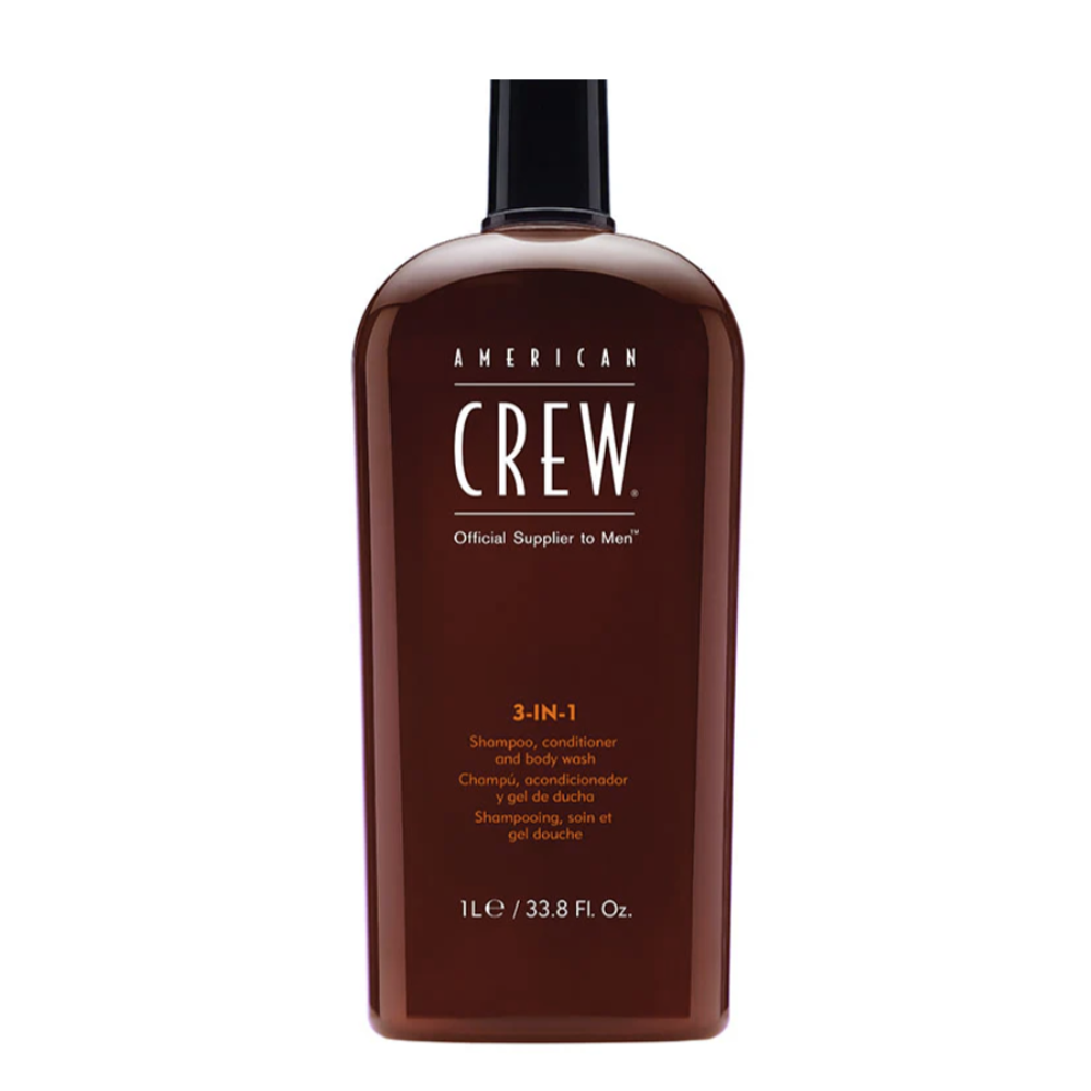 American Crew - 3-in-1 Shampoo, Conditioner and Body Wash, liter