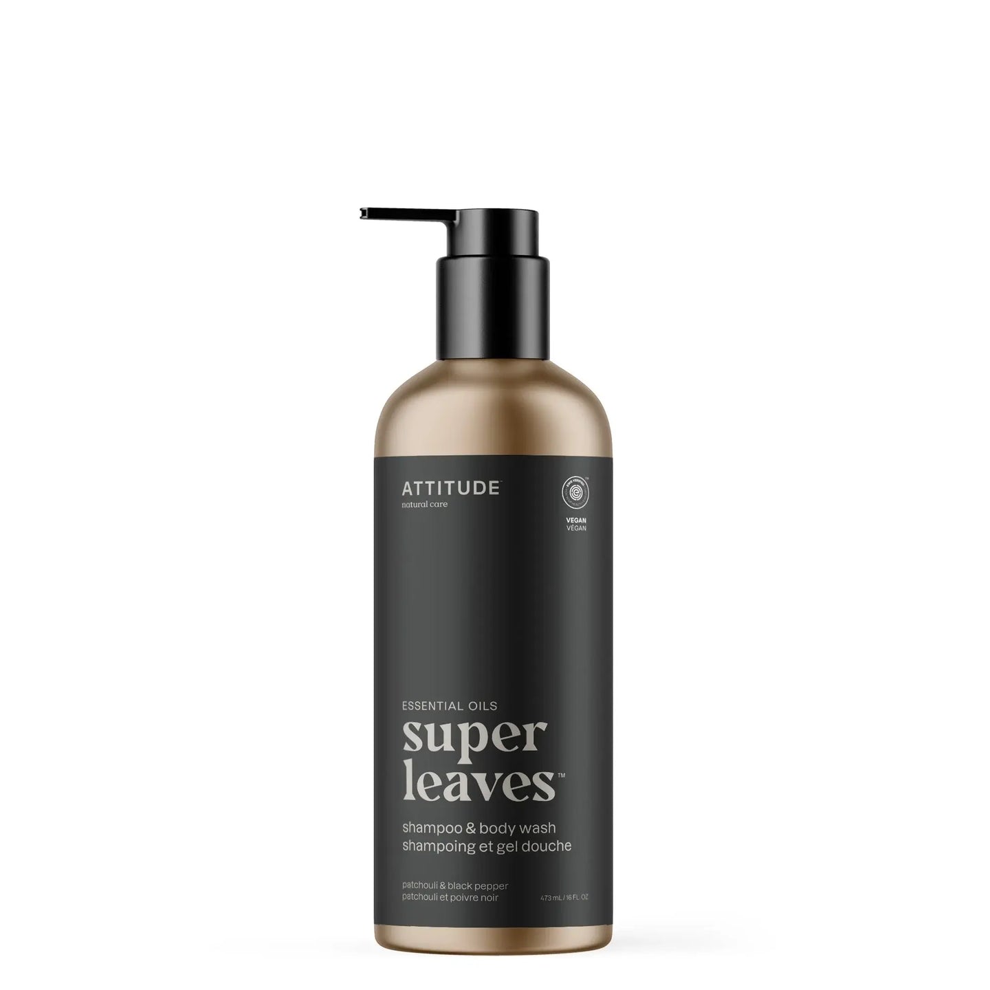 Attitude - 2-in-1 Shampoo and Body Wash - Patchouli and Black Pepper 473ml