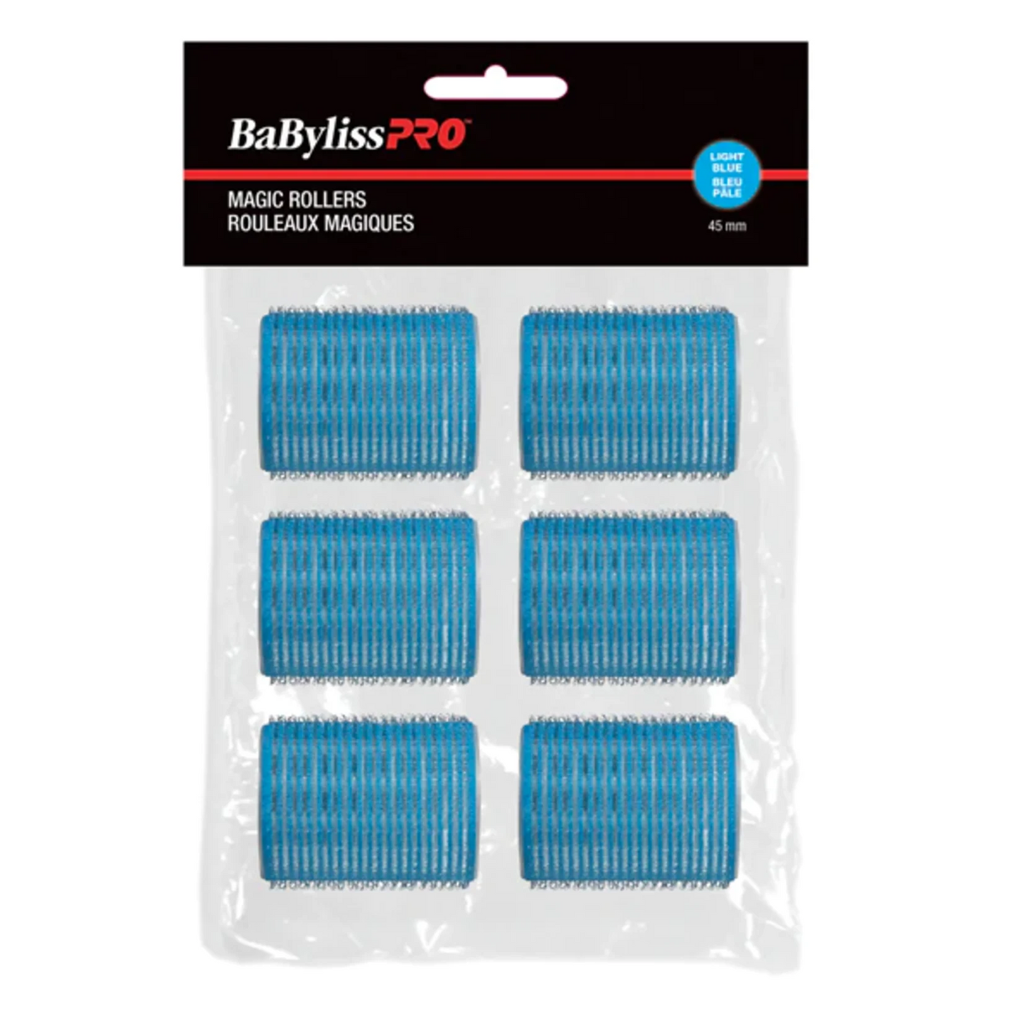 BabylissPro - Rouleaux velcro bleu pâle 45mm