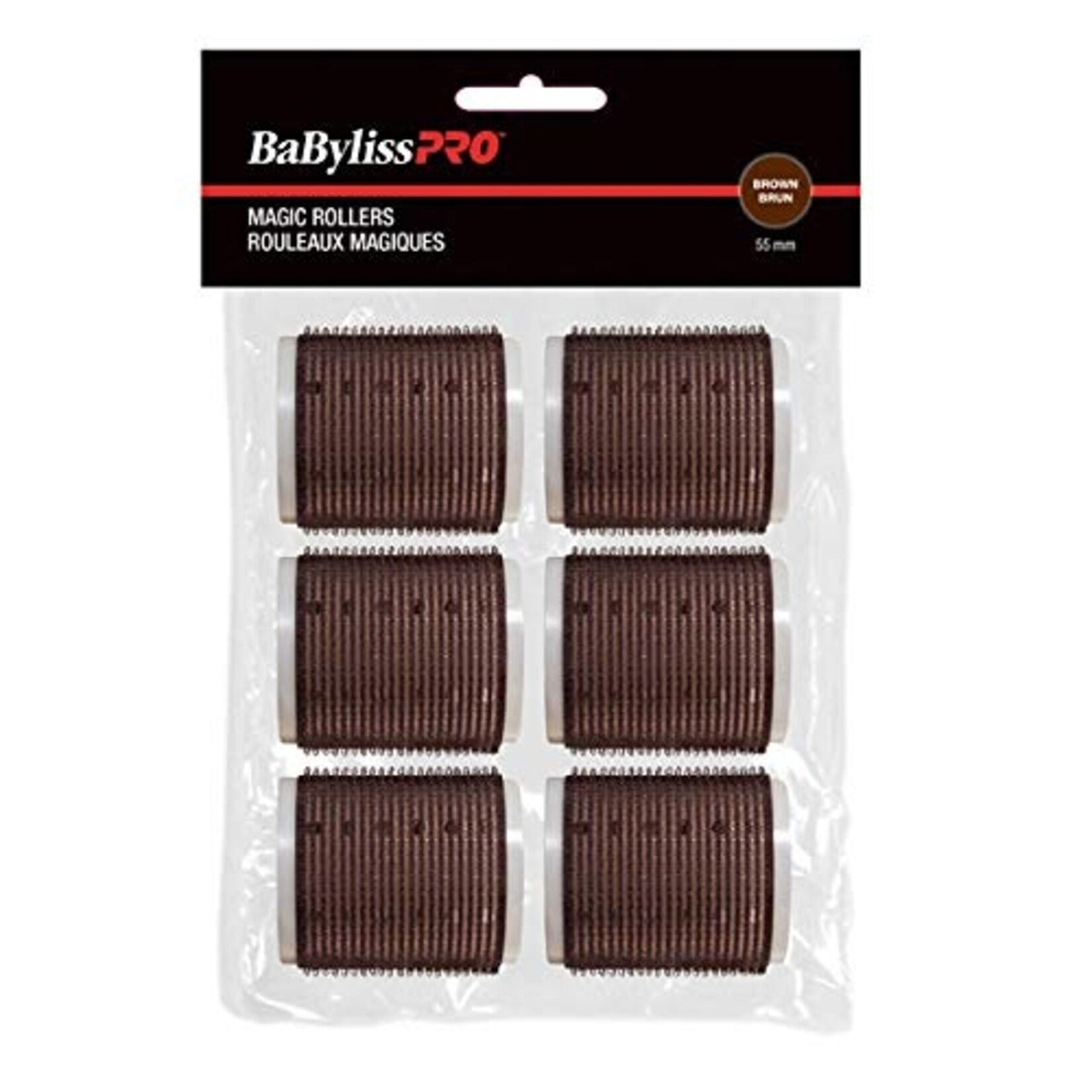 BaBylissPRO - 55mm Brown Velcro Rollers