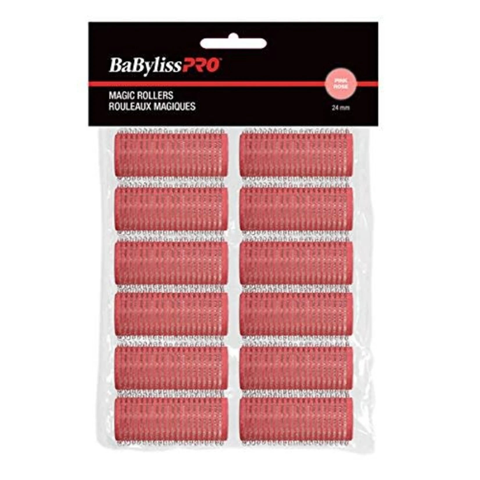 BabylissPro - Pink Velcro Rollers 24mm