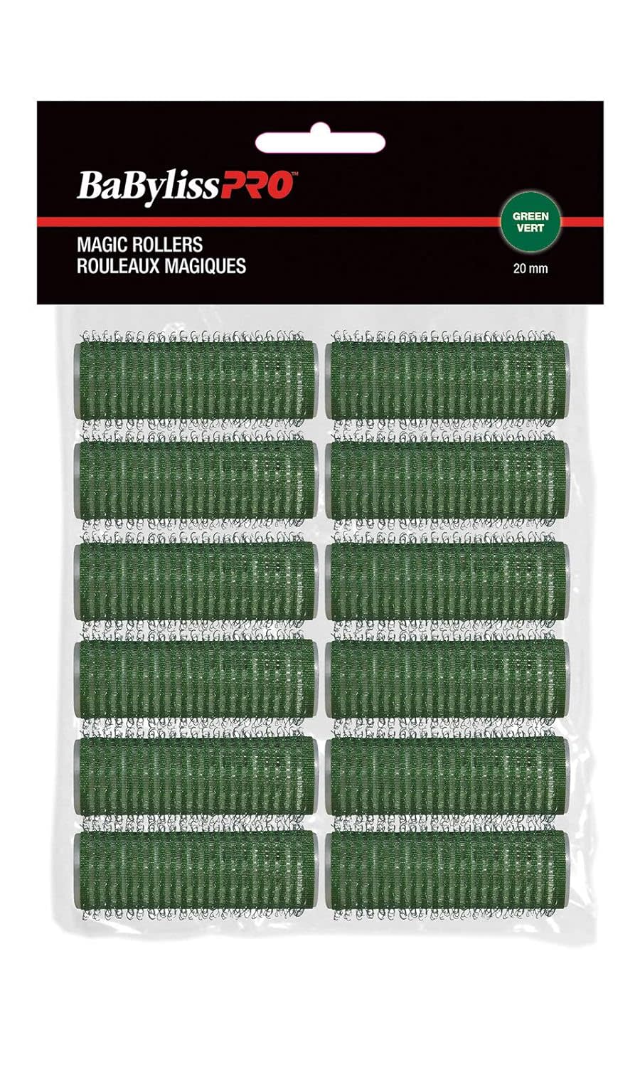 BabylissPro - Green Velcro Rollers 20mm