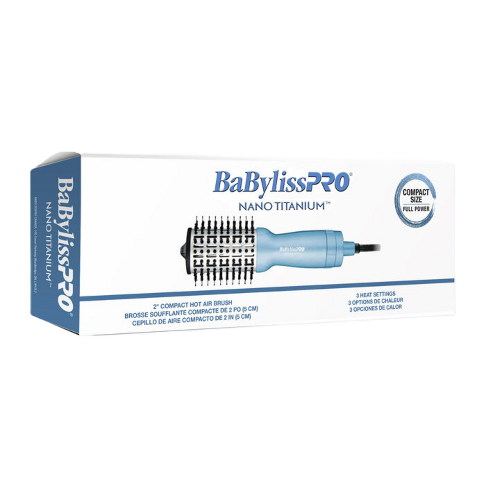 BabylissPro - Nano Titanium - Compact 2" Oval Ionic Hot Air Brush