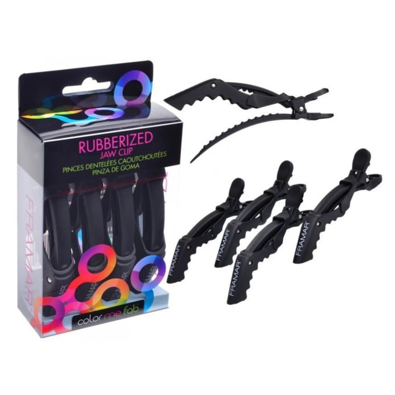 Framar - 4 Clips with Silicone Band - Black