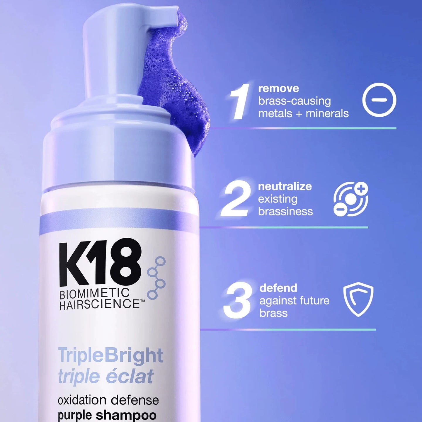 K18 - Triple Éclat - Shampooing violet 125ml