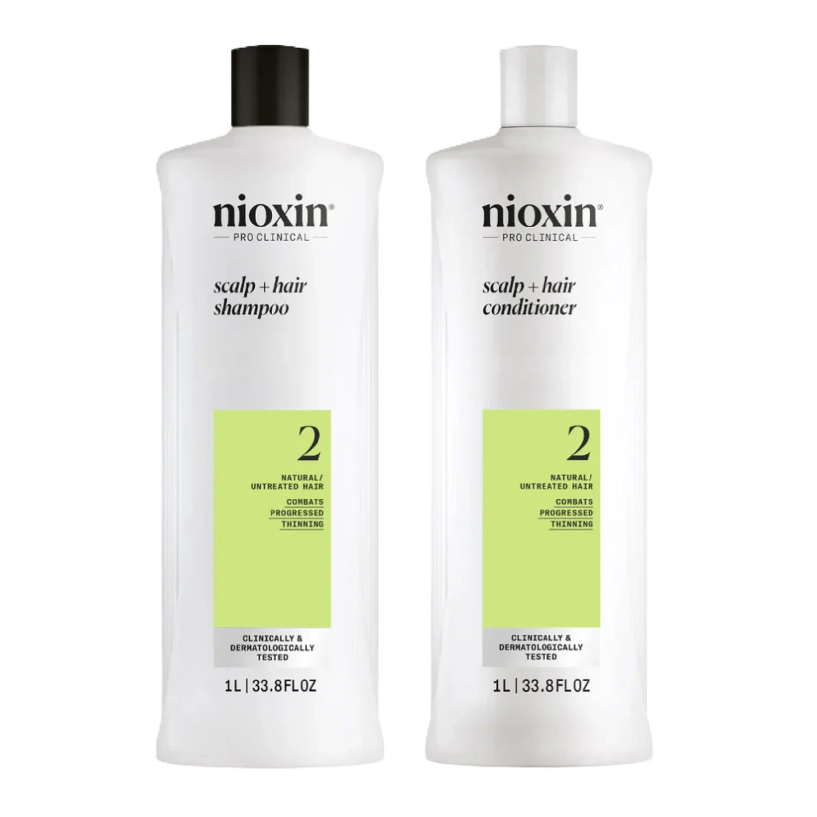 Nioxin - Système 2 -  Duo shampooing et revitalisant format 1L