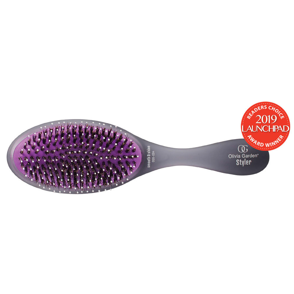Olivia Garden - Brosse stylisante lissage et brillance - Noir