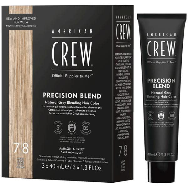 American Crew - Precision blend coloration 7/8 naturel moyen 3x40ml