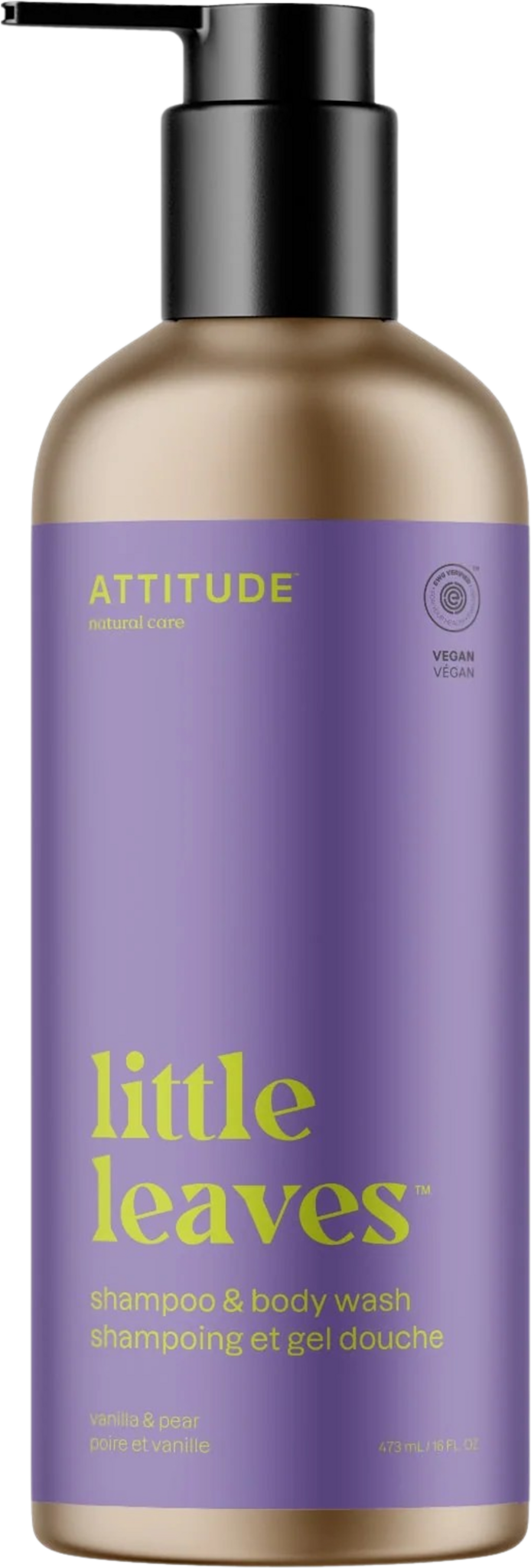 Attitude - Little leaves - Shampooing et gel douche - Poire et vanille 473ml