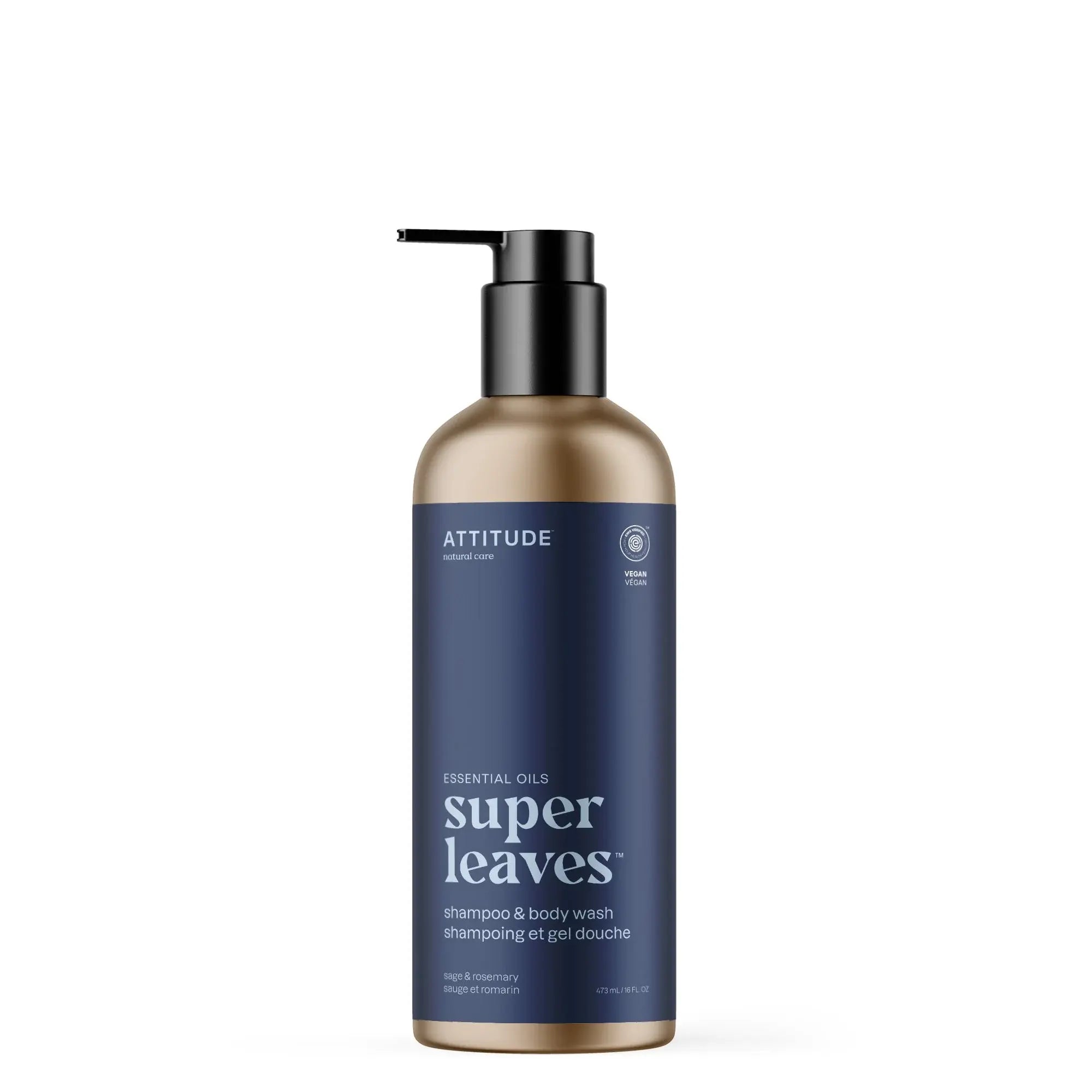 Attitude - 2-in-1 Shampoo and Body Wash - Sage and Rosemary 473ml