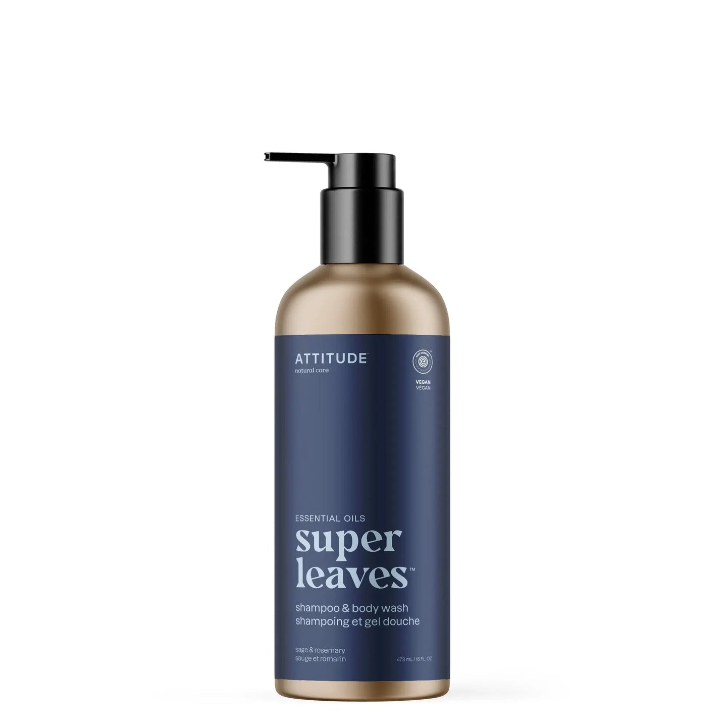 Attitude - 2-in-1 Shampoo and Body Wash - Sage and Rosemary 473ml