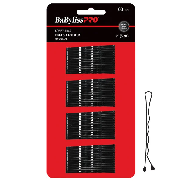 BabylissPro - Pinces à cheveux - Bobby pins - Noir 60pcs