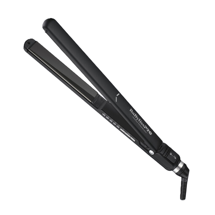 BabylissPro - Nano Titanium Flat Iron - 1'' Ultra-Thin Long Plate Black