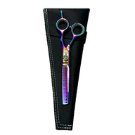 EZ - Dragon Rainbow - 5.5-inch 27-tooth pink rainbow thinning scissor