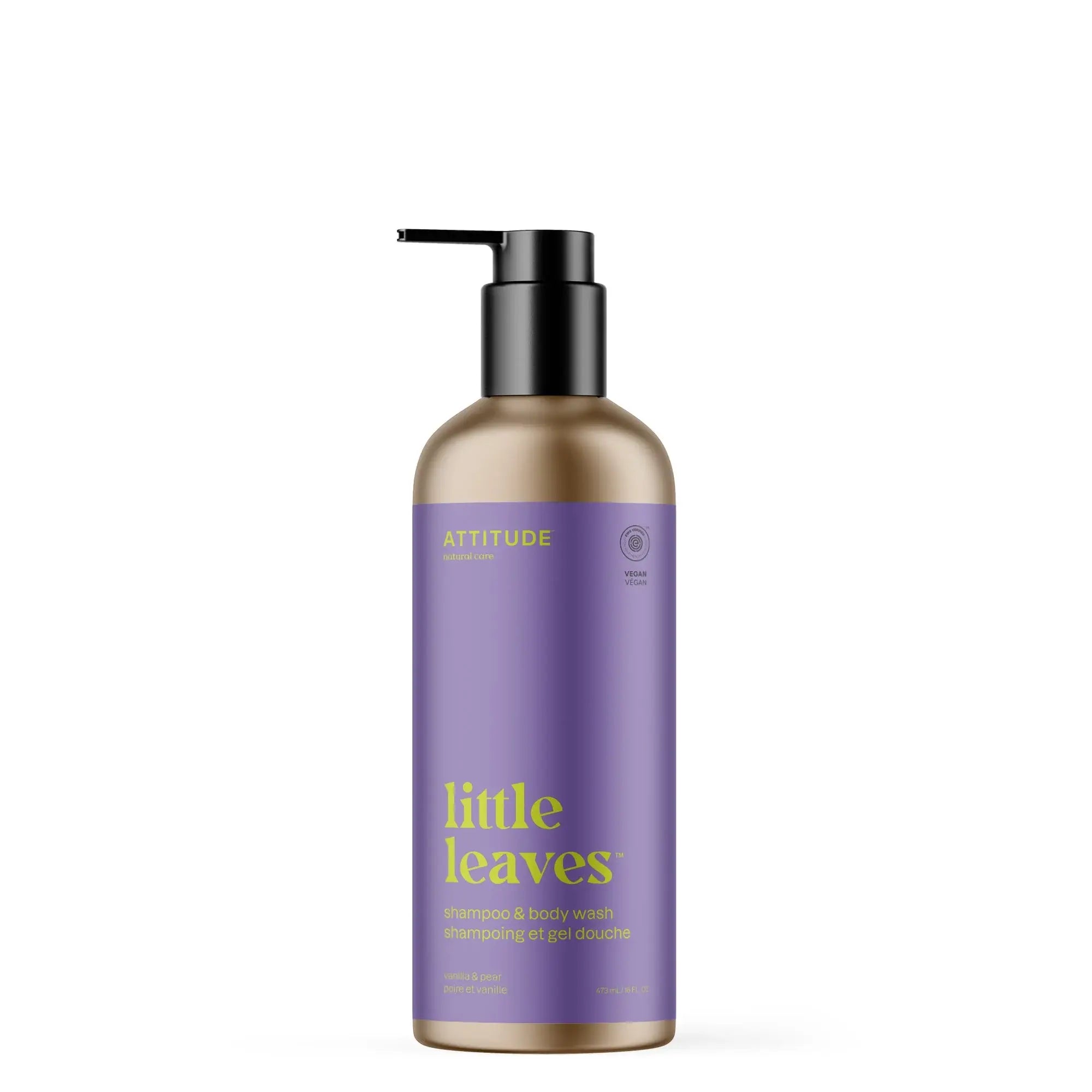 Attitude - Shampoing et savon corps 2en1 - Poire vanille 473ml