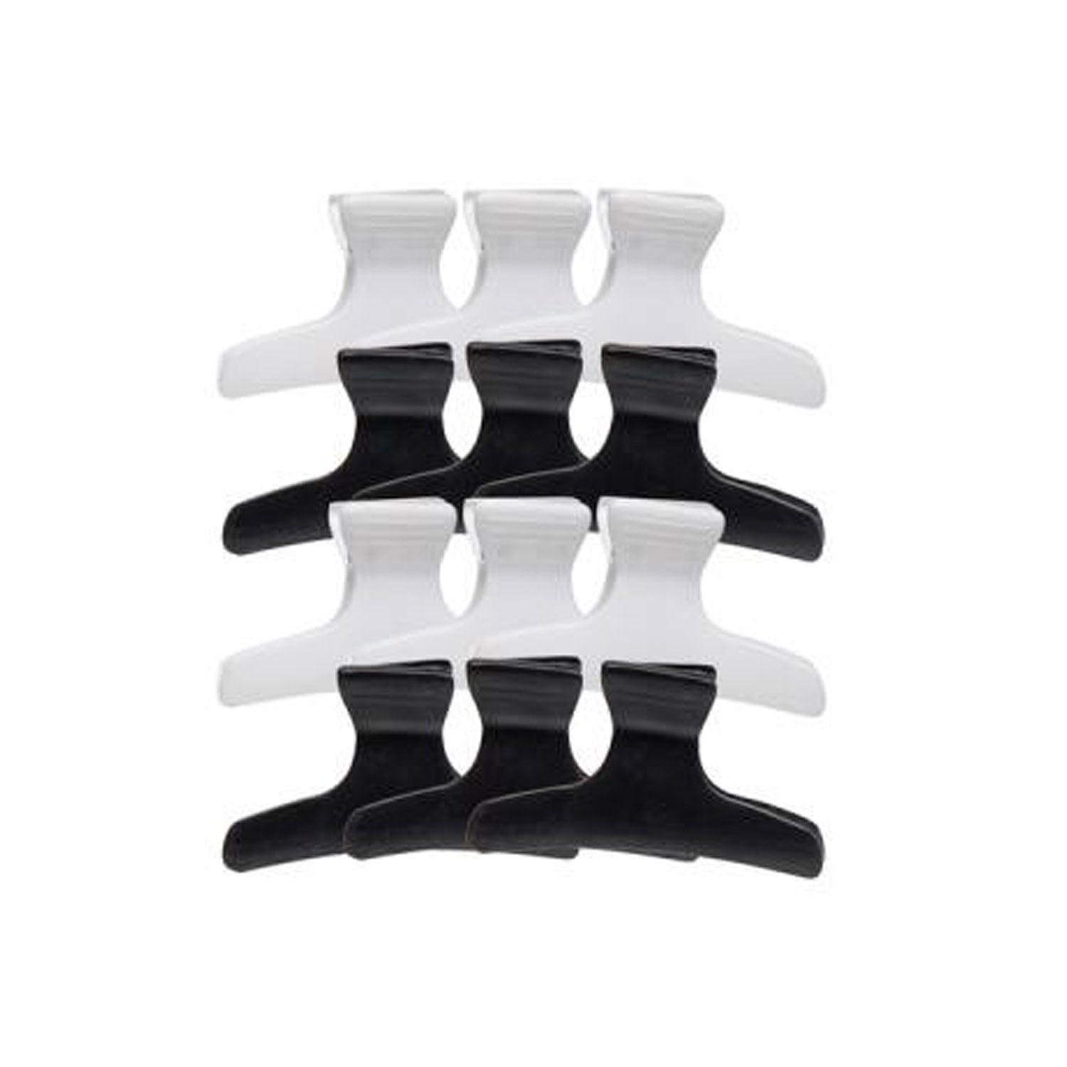 EPC - Pinces à mâchoires en plastique noir et blanche 12pcs