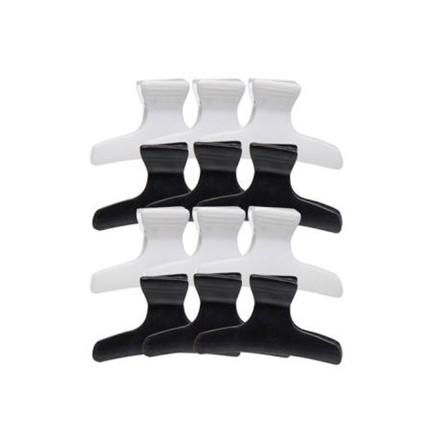 EPC - Pinces à mâchoires en plastique noir et blanche 12pcs
