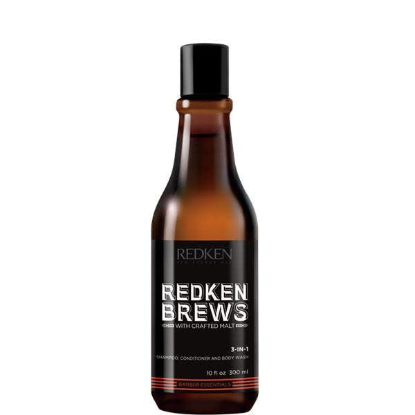 Redken - Brews - 3-En-1 Shampooing, Revitalisant & Nettoyant 300ml