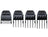 Wahl - Ensemble de 4 guides de coupe noirs